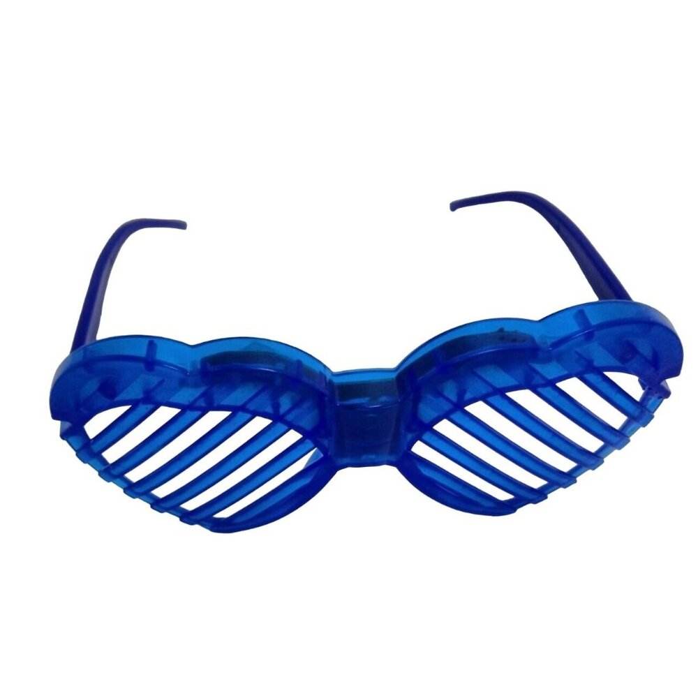 Heart Shaped Blue Shutter Sunglasses Party Costume Glasses Valentine Wedding
